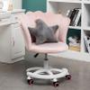 Ergonomic Executive Chair, 360 Swivel Work Chair with Lumbar Pillow, Low Back Lift Desk Chair for Bedroom, Living Room (Lightpink) view 1