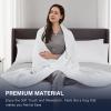 CuteKing Weighted Blanket for Adults: Weighted Blanket with Premium Glass Beads - Breathable Heavy Blanket for Comfort Sleep - Thick Blanket for Adult All Season (15lbs, 60"x80", White) view 2