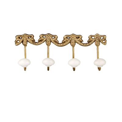 BOOMLATU Decorative Coat Rack Wall Mounted Key Hook,Brass Gold Wall Hooks Coat Hook for Scarf, Bag, Towel, Hat etc (Style E)