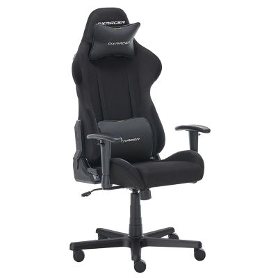 DXRacer Formula Gaming Chair - Ergonomic Chair for Computer and Video Game, Memory Foam Headrest, Lumbar Support, Water-Resistant Fabric, Black