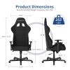 DXRacer Formula Gaming Chair - Ergonomic Chair for Computer and Video Game, Memory Foam Headrest, Lumbar Support, Water-Resistant Fabric, Black view 3