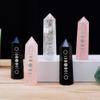 KatLin 7-8cm Natural Amethyst Point Tower Phase of The Moon Symbol Crystal Wand Rose Quartz Eclipse Crystal Column Home Dec Ornaments (Color : Amethyst) view 2