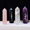 KatLin 7-8cm Natural Amethyst Point Tower Phase of The Moon Symbol Crystal Wand Rose Quartz Eclipse Crystal Column Home Dec Ornaments (Color : Amethyst) view 4