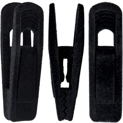 Hanger Clips for Velvet Hangers, 40 Pack Velvet Clips Strong Finger Clips Perfect for Pants, Black