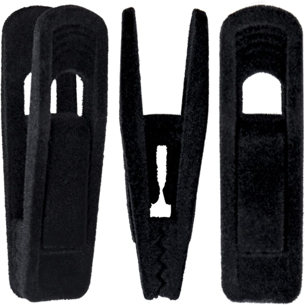 Hanger Clips for Velvet Hangers, 40 Pack Velvet Clips Strong Finger Clips Perfect for Pants, Black