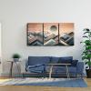 YONICA Boho Mountain Canvas Wall Art for Home Decor - Abstract Sun Mountain Forest Nature Scenery Picture Print On Canvas, Bohemian Paintings for Wall HD Giclee Ready to Hang (24x36inch, Set of 3) view 3