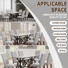 7-Piece Modern Dining Table Set for 6 People, Gray Sintered Stone Kitchen Table Set 63 inch Rectangular Dining Room Table with 6 Tufted Upholstered Chairs for Living Room Kitchen Office view 4
