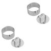 DECHOUS 4pcs Stainless Steel Mousse Cutter and Round Cake Mold Pushing Plate Non-stick Baking Tool for Cookies Chocolates and Mousse for Home and view 1