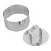 DECHOUS 4pcs Stainless Steel Mousse Cutter and Round Cake Mold Pushing Plate Non-stick Baking Tool for Cookies Chocolates and Mousse for Home and view 2