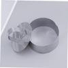 DECHOUS 4pcs Stainless Steel Mousse Cutter and Round Cake Mold Pushing Plate Non-stick Baking Tool for Cookies Chocolates and Mousse for Home and view 3