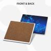 6Pcs Drink Coasters with Holder, Ceramic Drink Coaster for Kinds of Cups, Blue Musical Notes Coasters for Drinks Tabletop Protection, Absorbent Cup Coaster for Coffee Table Home Decor view 2