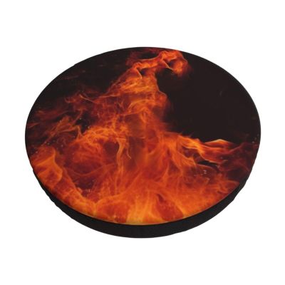 Dancing Fire Print Stool Cover Round Elastic Bar Stool Slipcover 14 Inch Washable Nonslip Chair Seat Cover for Home Salon Office