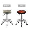 Dancing Fire Print Stool Cover Round Elastic Bar Stool Slipcover 14 Inch Washable Nonslip Chair Seat Cover for Home Salon Office view 3