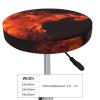 Dancing Fire Print Stool Cover Round Elastic Bar Stool Slipcover 14 Inch Washable Nonslip Chair Seat Cover for Home Salon Office view 4