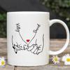 Adaira Personalized Pinky Promise Holding Hands Mug, Custom Name Couple Coffee Mug, Valentine's Day Mug Gift For Boyfriend, Birthday Gift for Her, Gift For Him, Funny Gifts For Wife Husband view 1