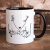 Adaira Personalized Pinky Promise Holding Hands Mug, Custom Name Couple Coffee Mug, Valentine's Day Mug Gift For Boyfriend, Birthday Gift for Her, Gift For Him, Funny Gifts For Wife Husband view 3