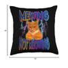 Funny Cat Meme with Meowing LooksMax Meowing Cat Throw Pillow view 4