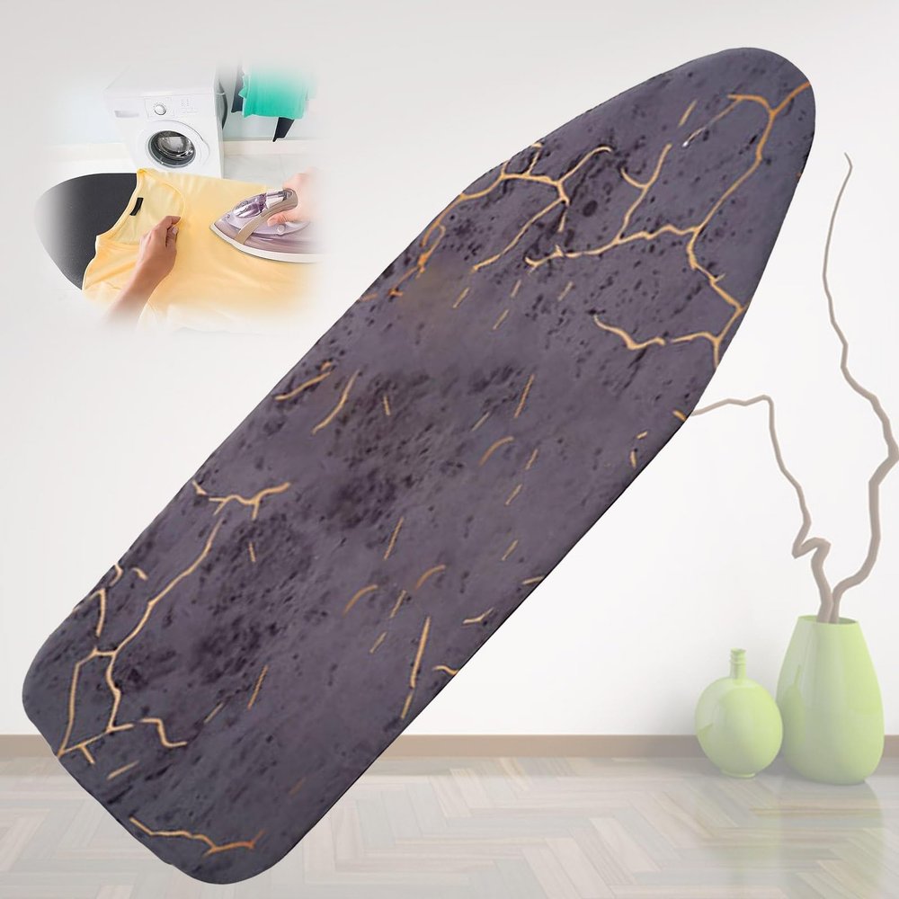 KAnduo Ironing Board Cover, Thick Padding Heat Reflective Ironing Board Covers, Fits Large & Extra Large Size Iron Boards 55x19inch (Color : Deer's Head, Size : 55.12inx19.69in)