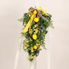 Artificial Lemon Teardrop Wreath Handmade Lemon Swag Faux Lemon Floral Swag Spring Summer Fruit Wreath for Wall Window Kitchen Home Decor(#1) view 1