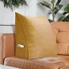 VERCART Triangular Bed Wedge Pillow Back Support Backrest Reading Pillows for Lumbar and Sitting Up, Decorative Throw Office Chair Sofa Couch with Removable Cover,Yellow view 1