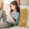 VERCART Triangular Bed Wedge Pillow Back Support Backrest Reading Pillows for Lumbar and Sitting Up, Decorative Throw Office Chair Sofa Couch with Removable Cover,Yellow view 4
