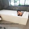 JATIBOSH Bathtub Bath Lid Bathtub Tray Multi-Function Stand Folding PVC Can Place Toiletries Convenient Storage (Color : White, Size : 154x75x0.6cm) view 3
