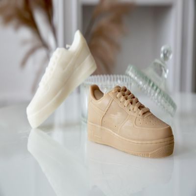 Sneaker Candle, AF 1 Candle, Shoe Candle, Vegan Handmade Candle, Gift Idea Candle (Light Blue, COFFEE-CHOCOLATE)