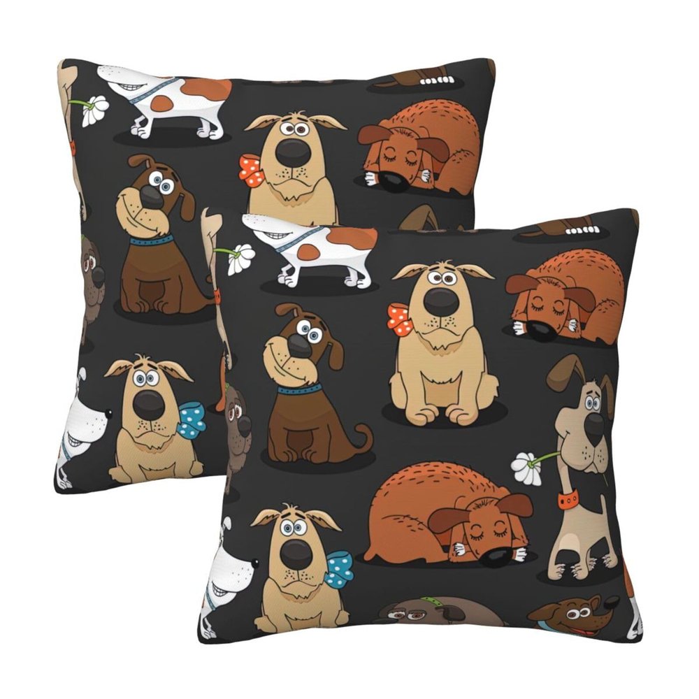 ZISHAK Dog Corgi Comfortable and Stylish Versatile Square Throw Pillow Covers,Perfect for Sofa,Car Seat