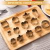 Cookie Cutters Set, 30PCS Stainless Steel Cookie Cutter Biscuit Mould Metal Molds Cutters Small Cookie Cutters for Kitchen Baking view 2