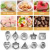 Cookie Cutters Set, 30PCS Stainless Steel Cookie Cutter Biscuit Mould Metal Molds Cutters Small Cookie Cutters for Kitchen Baking view 4