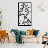 Flower Woman Metal Line Art, Woman Metal Wall Art, Flower Woman Metal Wall Decor, Metal Flowers Wall Decor, Abstract Metal Wall Art, Metal Line Art Wall Decor, Bathroom Wall Art, Housewarming Gift (35"x20"|90x51cm, White) view 3