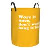 Wore It Once Don't Want to Hang It Back up Laundry Hamper with Durable Handle Waterproof Foldable Laundry Basket Circular Storage Basket Dirty Clothes Bag for Bedroom Children Nursery Bathroom view 2