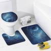 Dunmat 4 Pieces Fantasy Galaxy System Shower Curtain Set Abstract Space View Earth Bathroom Decor Sets with Rugs Bathroom Accessories Set Bathroom Curtain Shower Set with 12 Hooks, Style-5 view 4
