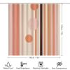 Minimalist Geometric Patterns Shower Curtain Sets for Bathroom, 4 Pieces Abstract Natural Pictures Bathroom Decor Set Waterproof Shower Curtains with 12 Hooks Toilet Lid Rug and Bath Mat, Style-5 view 2