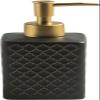 Ceramic Soap Dispenser, Hand Soap Dispenser Bathroom Bottle with Easy Press Pump Refillable Liquid for Kitchen, Bathroom, Farmhouse (Color : Black) view 1
