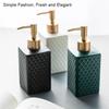 Ceramic Soap Dispenser, Hand Soap Dispenser Bathroom Bottle with Easy Press Pump Refillable Liquid for Kitchen, Bathroom, Farmhouse (Color : Black) view 2