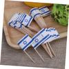 100Pcs Israel Flag Toothpicks - Mini Food Picks for Appetizers Snacks and Party Decoration - 3.5 X 2.5 X 6.5 Cm view 2