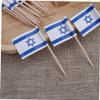 100Pcs Israel Flag Toothpicks - Mini Food Picks for Appetizers Snacks and Party Decoration - 3.5 X 2.5 X 6.5 Cm view 3