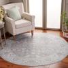 Safavieh Washable Rug Arizona Collection - 6' Round, Grey & Ivory, Slip Resistant & Easy to Clean, Ideal for Living Room, Bedroom, Home Office, Dining Space (ARZ197F) view 1