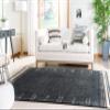 SAFAVIEH Washable Rug Outdoor Courtyard Collection - 4' Round, Ivory & Teal, Non-Shedding & Easy Cleaning, Ideal for Patio, Backyard, Mudroom (CY8475-53512) view 4