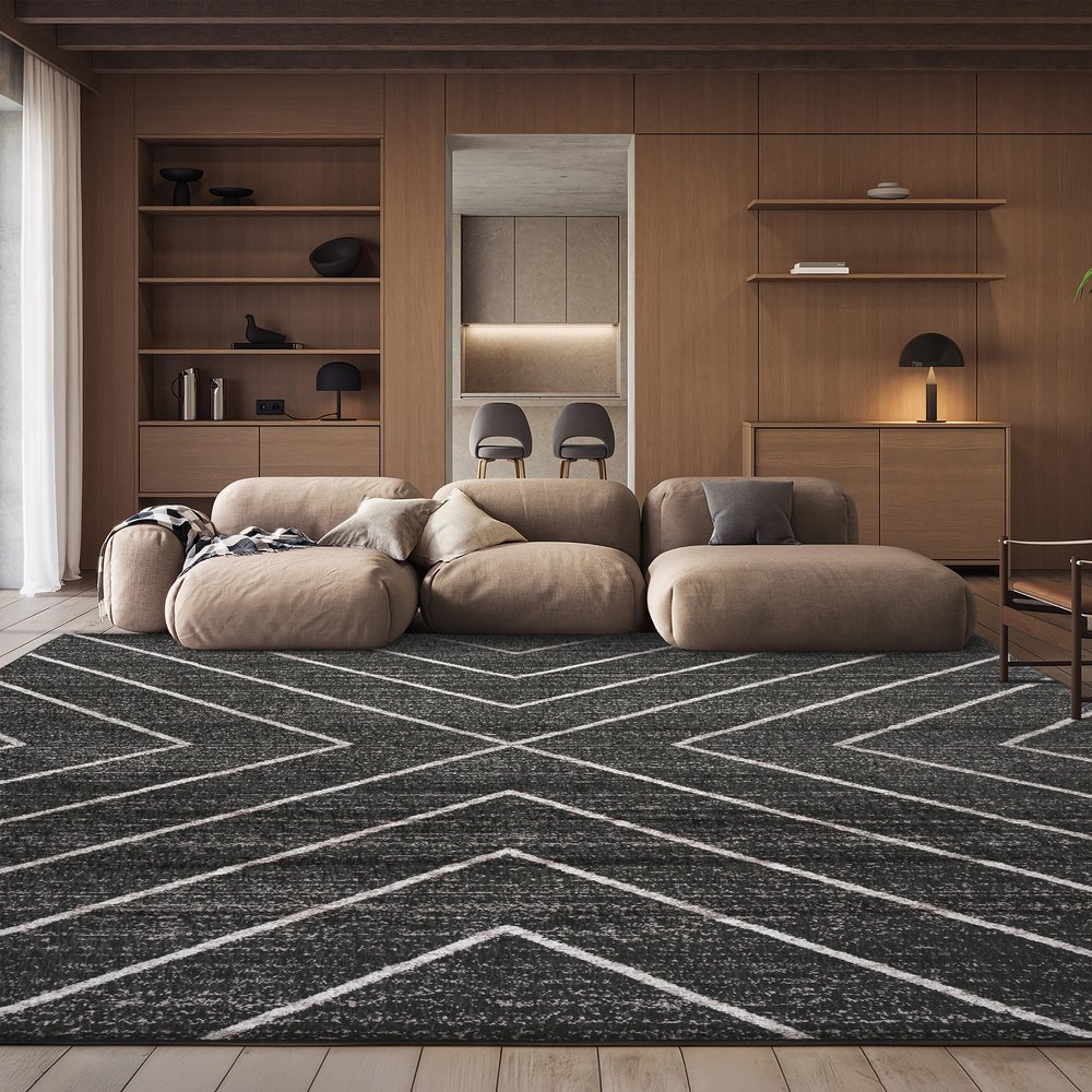 SAFAVIEH Area Rug 8x10 - Adirondack Collection - Large - Dark Green & Ivory, Modern Geometric Design, Non-Shedding & Easy Cleaning, Ideal for Living Room, Bedroom, Office, Dining Space (ADR251X)