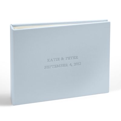 Wedding Guest Book Alternative - Eco Leather Photo Album for Instant Photo Sizes - Mini Wide Square - 4x6 2x6 Photo Booth Album - Guestbook with Pockets - Guestbook for Memories - Custom Event Book