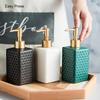 Ceramic Soap Dispenser, Hand Soap Dispenser Bathroom Bottle with Easy Press Pump Refillable Liquid for Kitchen, Bathroom, Farmhouse (Color : White) view 3