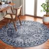 SAFAVIEH Washable Rug Arizona Collection - 6' Round, Grey Green & Ivory, Slip Resistant & Easy to Clean, Ideal for Living Room, Bedroom, Home Office, Dining Space (ARZ108F) view 1