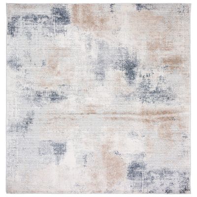 SAFAVIEH Area Rug 8x10 - Vogue Collection - Large - Beige & Blue, Modern Abstract Design, Non-Shedding & Easy Cleaning, Ideal for Living Room, Bedroom, Office, Dining Space (VGE212B)
