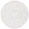 SAFAVIEH Abstract Collection Round Rug - 6' Round, Blue & Ivory, Modern Design, Ideal for High Traffic Areas in Living Room, Bedroom & Dining Room (ABT480M-6R) view 3