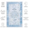 SAFAVIEH Washable Rug Arizona Collection - 8' x 10', Beige & Blue, Slip Resistant & Easy to Clean, Ideal for Living Room, Bedroom, Home Office, Dining Space (ARZ105B) view 4