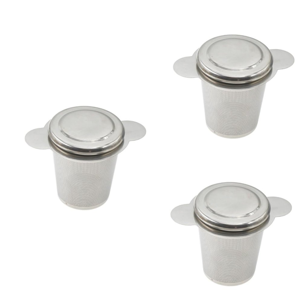 BESTOYARD 3 Pcs Tea Infuser Strainer Stainless Steel Tea Basket Stainless Steel Infuser Mesh Strainer Steeper Universal Pet