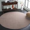 SAFAVIEH Washable Rug Loft Collection - 6' Round, Taupe, Slip Resistant & Easy Cleaning, Ideal for Living Room, Bedroom, Home Office, Nursery, Kids Playroom, Dining Space (LFT315E) view 1