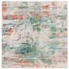 SAFAVIEH Area Rug 8x10 - Madison Collection - Large - Green & Rust, Modern Abstract Design, Non-Shedding & Easy Cleaning, Ideal for Living Room, Bedroom, Office, Dining Space (MAD478Y) view 3